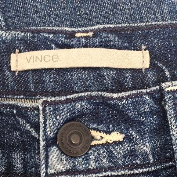 VINCE Splatter Jeans distressed Skinny 26 9” Rise - Picture 7 of 9